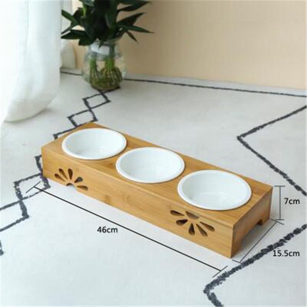 

cat bowls & feeders wooden bamboo ceramic and dog double bowl pet food water
