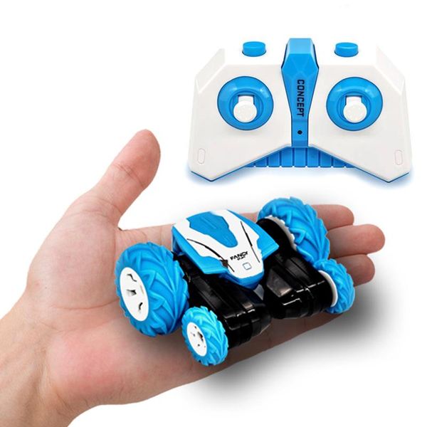 

mini rc car 2.4g 4ch stunt drift deformation buggy rock crawler roll car 360 degree flip car blue toys for kids