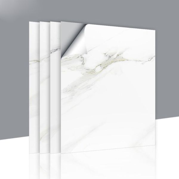 300mm moderne dicke selbstklebende Fliesen Bodenaufkleber Marmor Badezimmer Boden Hintergrundbilder PVC Schlafzimmermöbel Wandaufkleber Raumdekor