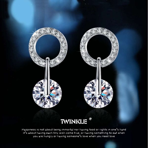 

simple net red circle earrings female version sense love