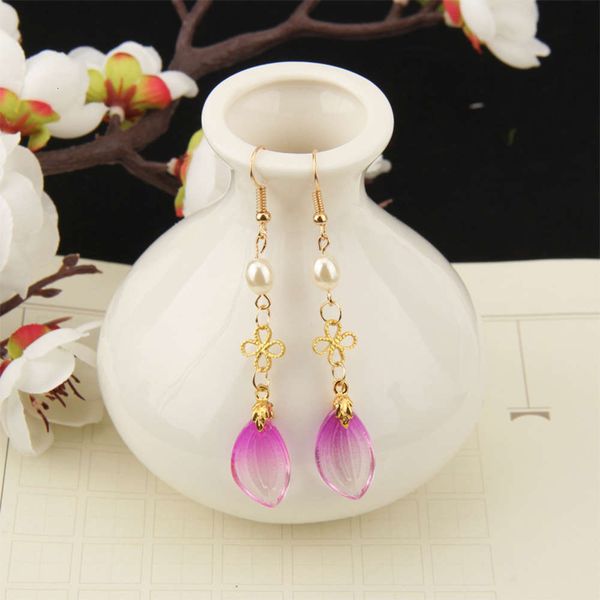 

hairpin oval imitation pearl double hole diy earrings step shake headdress hairpin tassel pendant que accessories, Golden;silver
