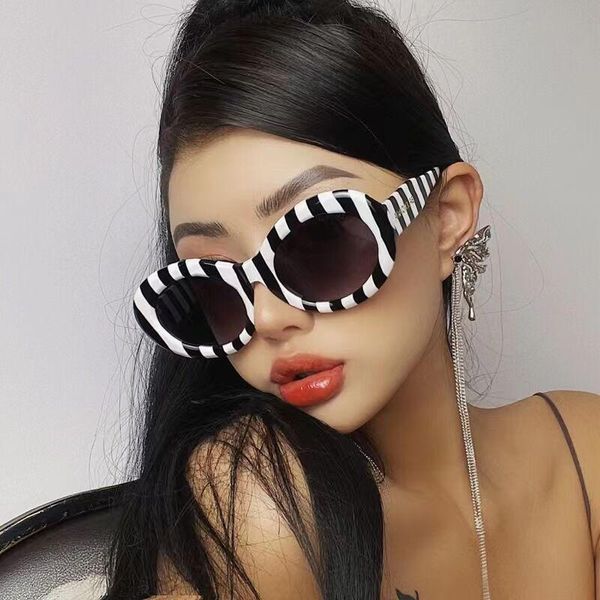 

sunglasses womeng fashion round frame decorative glasses party, White;black