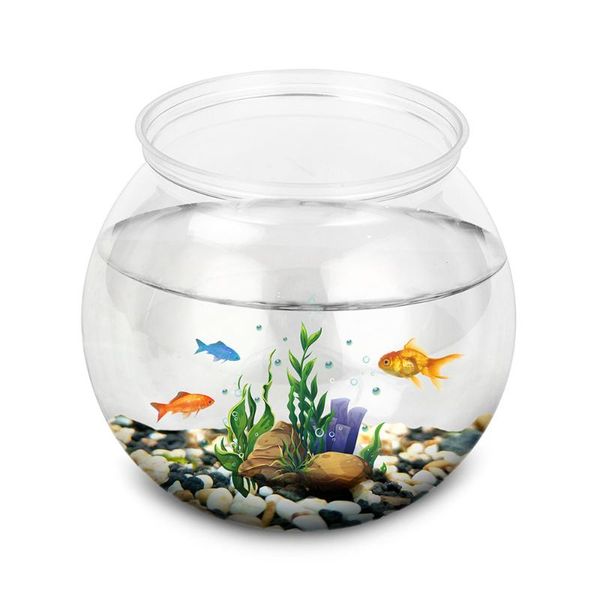 

aquariums fish bowl plastic l m s sizes deskaquarium tanks round durable tank for betta and all mini