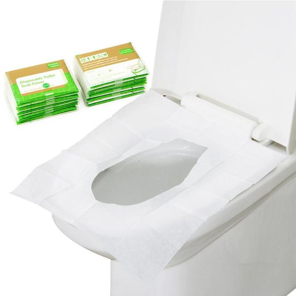 

toilet seat covers 5 packs/50 pieces of disposable cover paper waterproof travel safety cushion bathroom accessories