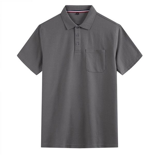 Neues Mode -Mens Polo -Hemd für Männer Tops T -Shirts Männer losen Kurzschläfe bequeme Polo Plus -Größe Pocket Polo Shirts 6xl 7xl 8xl 210401