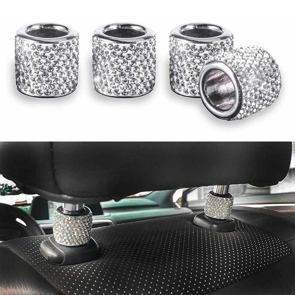 

car seat headrest collar decoration icy crystal ring interior accessories auto decorative rhinestone in decorations