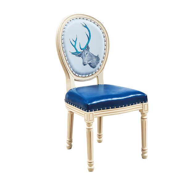 

white dining room european style solid wood classics upholstered table and chair restaurant elastic small house furniture for customized