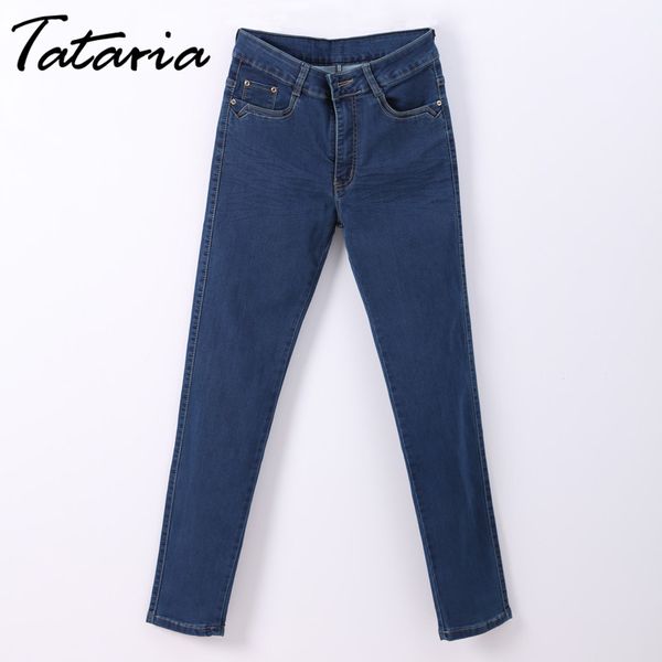 

skinny jeans women ankle pencil pants slim elastic denim jean leggings female cotton jeggings women sale tataria 210514, Blue