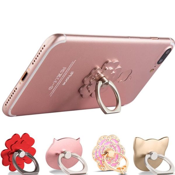 

cell phone mounts & holders pretty flower pink cat pig finger for 7 8 plus stand x xs xr max 6 6s metal