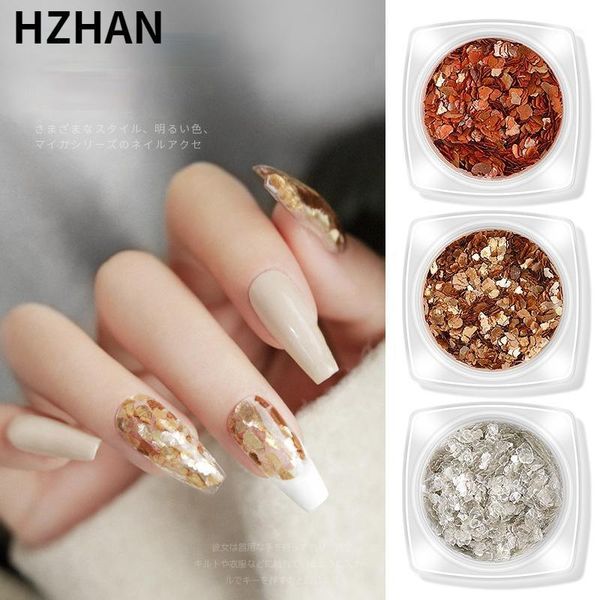 

style nail accessories supplies glitter decoration charms luxury gold leaf nails art crystals decorations1, Silver;gold
