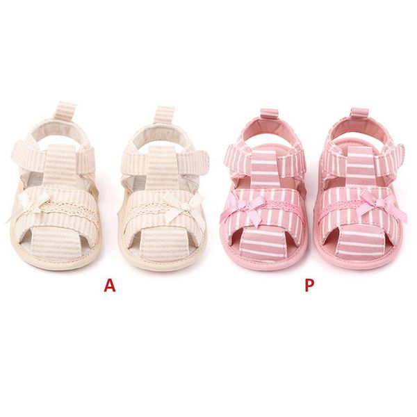 

first walkers 2021 toddler summer born infant baby girl soft crib shoes infants anti-slip sneaker striped bow princess shoe
