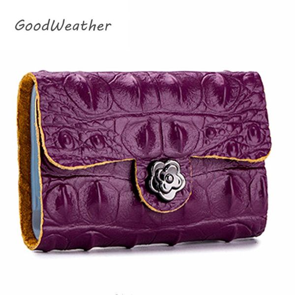 

card holders fashion holder genuine leather id porte carte bancaire purple crocodile business cardholders, Brown;gray