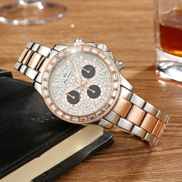 

rose gold womens luxury watch brand bracelet for women plated stainless steel female clock relogio feminino wristwatches, Slivery;brown