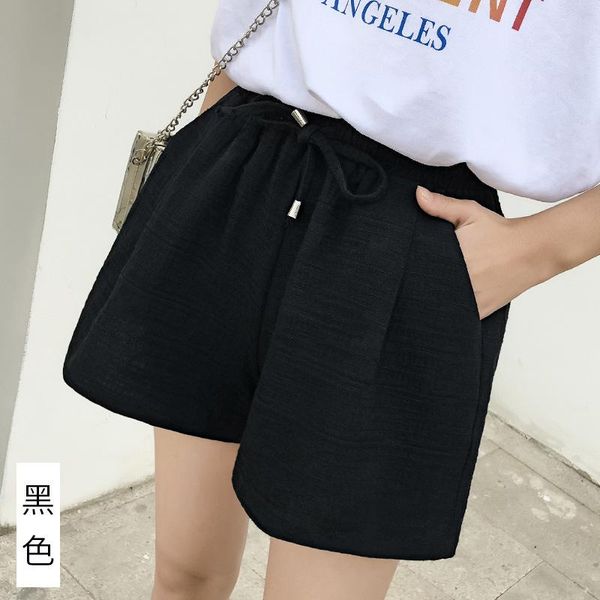 

women shorts skirts spring fashion high waist female casual loose culottes woman white women's, White;black