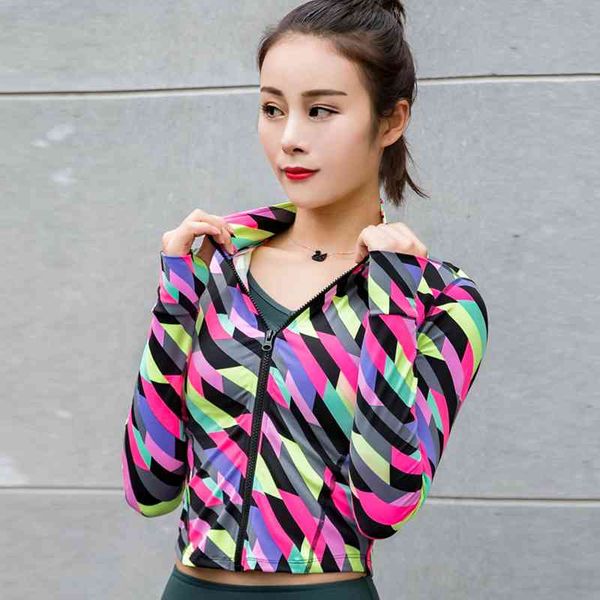 

women fitness blouse sport long-sleeved zipper fast-drying sports coat women's yoga short shirt gym zip clothing