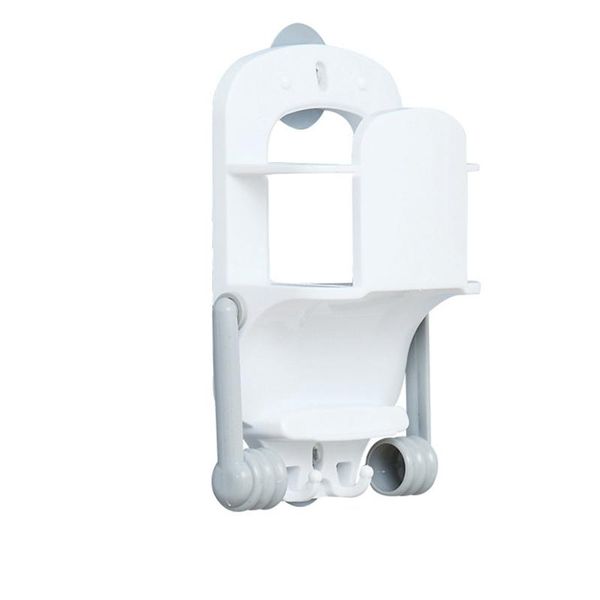 

multi-fucntion kitchen roll paper shelf wrap film holder bathroom toilet tissue organizer storage rack adjustable hooks & rails