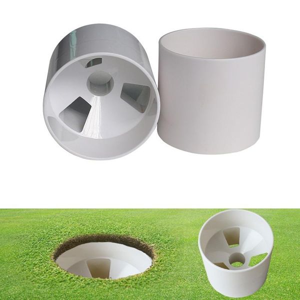 

golf training aids white plastic hole cup putting putter yard garden backyard practice stick chipping