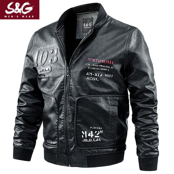 

fashion leather men's fur large motorcycle pu plush, Black