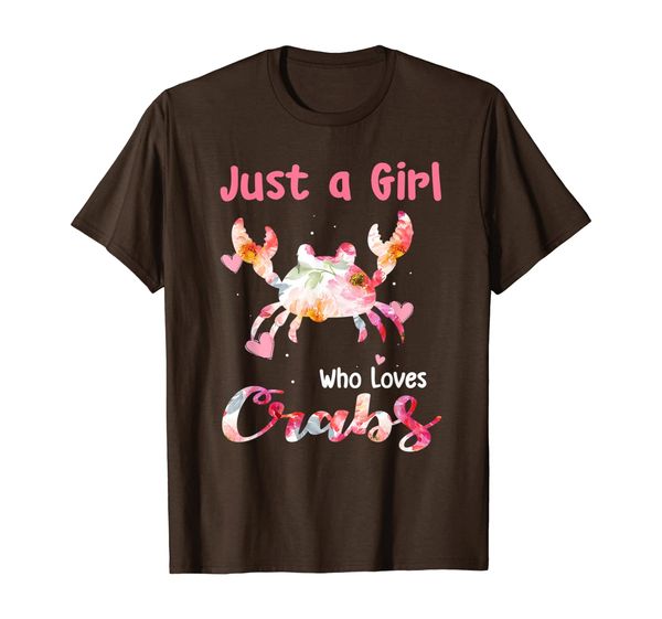 

just a girl who loves crabs t shirt crab lover gift, White;black