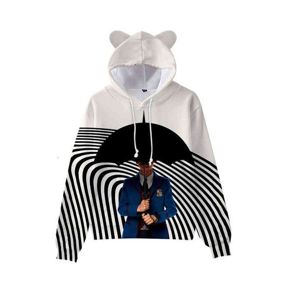

women's hoodies & sweatshirts cool cat ear umbrella gym kids hoodie for boys girls harajuku sweatshirt kawaii pullovers with hoodz kpop, Black