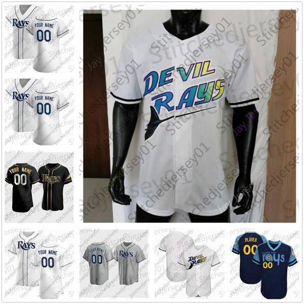 

nelson cruz jersey college wears wander franco randy arozarena tyler glasnow austin meadows chris archer manuel margot mike zunino willy ada, Black