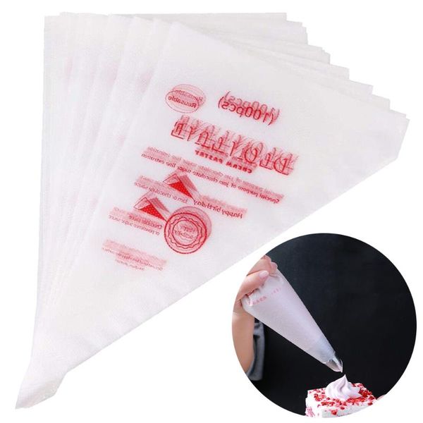 

baking & pastry tools 100pcs disposable decorating bag cake cream icing fondant tip tool kitchen accessories