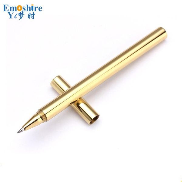 

ballpoint pens emoshire golden brass pen satin mirror surface handmade gift roller ball birthday christmas luxury p341, Blue;orange