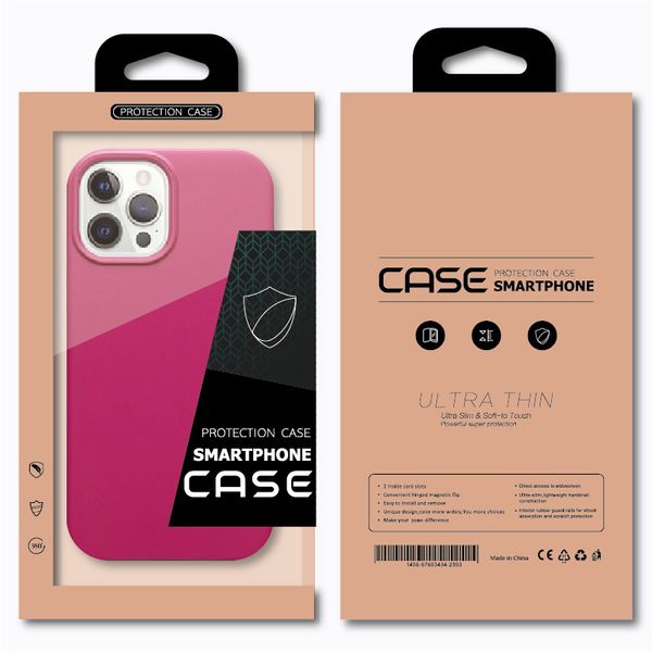 Cassette di telefoni cellulari da 350 gsm kraft pacchetti per iPhone 12 Pro Max Case Mobile Pacchetti