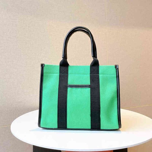 

shopping bags luxury women tote bag fashion contrast colors handbags designer for small canvas shopper purses clutch new 220309