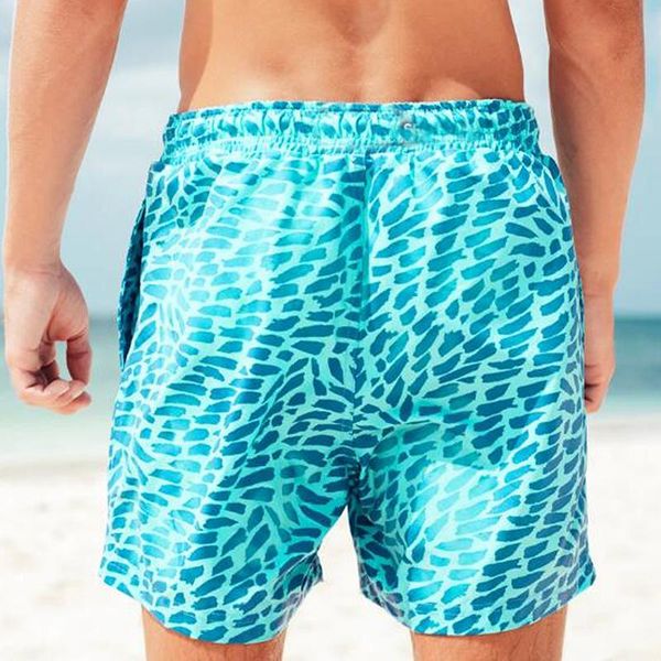 

one-piece suits 1 pc summer men magical change color beach shorts quick dry bath swiming wear