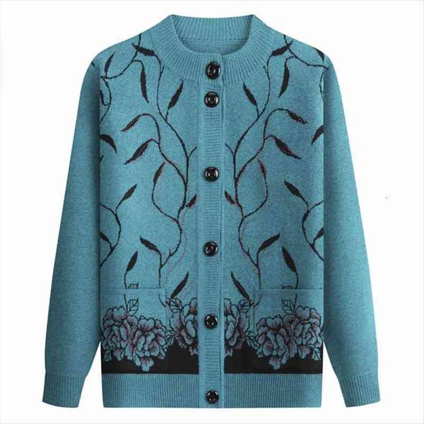 

autumn winter women cardigan fashion casual diamonds middle-aged women sweaters plus size coats, White;black
