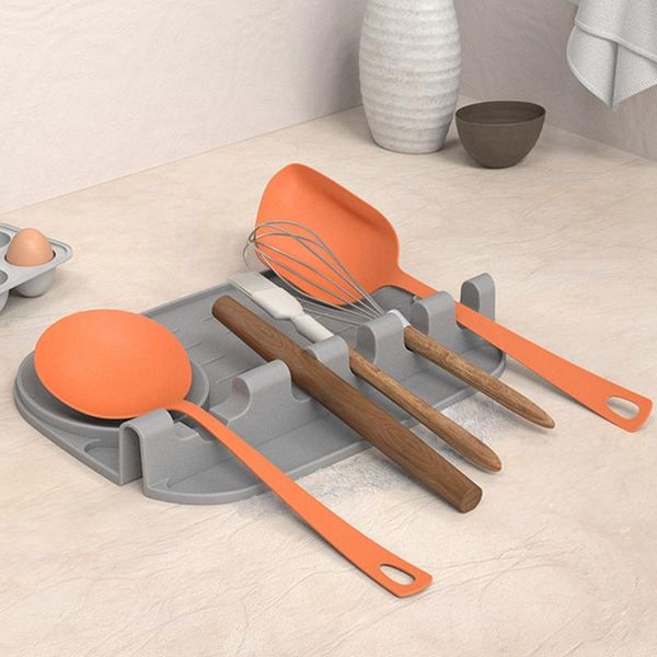 

kitchen storage & organization 2 pcs holder shelf tableware draining rack mat organizer heat resistant with spoon