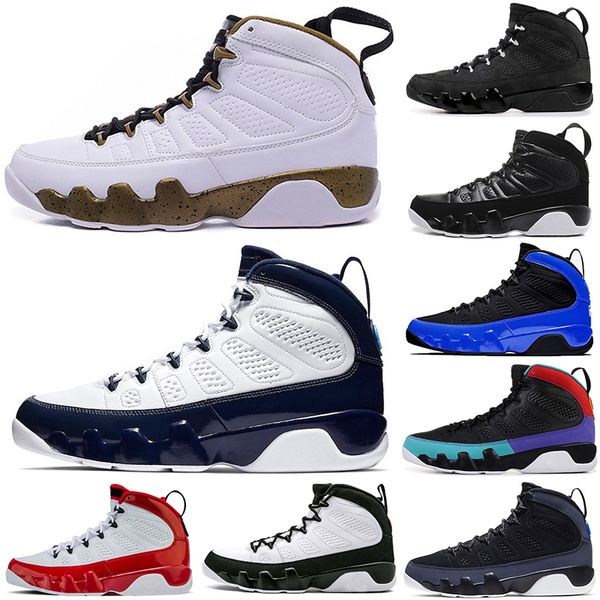 

wholesale original 9s men basketball shoes 9 mens anthracite black white blue gym red og space jam the spirit unc outdoor sports trainers sn, White;red