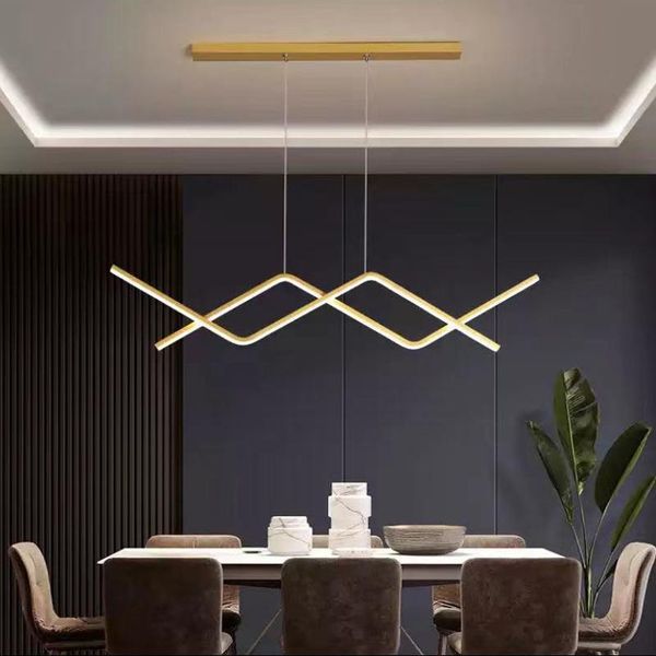 

pendant lamps modern luxury chandelier restaurant golden black bar nordic creative minimalist led designer hanging