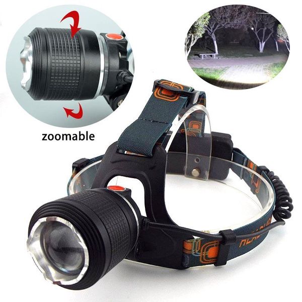 

headlamp fishing xpe blue white frontal lampe head torch lamp light zoomable focus for hunting camping headlamps