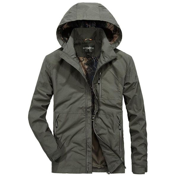 

men's jackets spring jacket men military coat male chaqueta hombre hooded collar big size m-5xl windbreaker jaqueta masculina, Black;brown