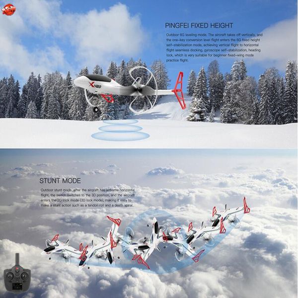 

multifunction flight modes stunt remote control aircraft 2.4g 6ch 300m 6 axis gyro vertical take off/landing epp rc glider plane