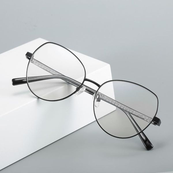 

vintage eyeglasses cat eye anti-blue light metal reading glasses frames eyewear women optical fashion presbyopia computer glass sunglasses, White;black