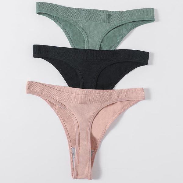 

women's panties -xl thongs g-string female underwear cotton briefs low waist brazilian thong ladies intimate lingerie, Black;pink