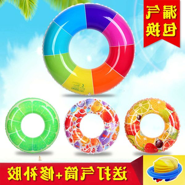 

swimming ring thickened male and female children rainbow swimming circle fruit life buoy baby floating inflatable armpit ring