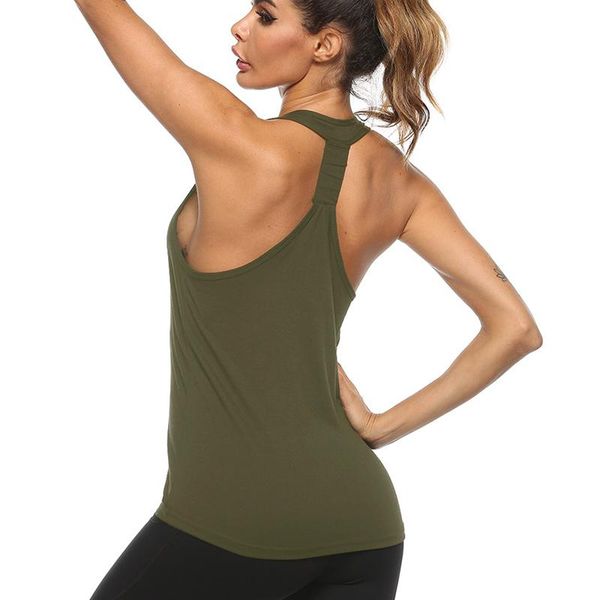 

yoga outfit women sport shirts tank for gym vest fitness sleeveless t shirt sports wear clothes running workout