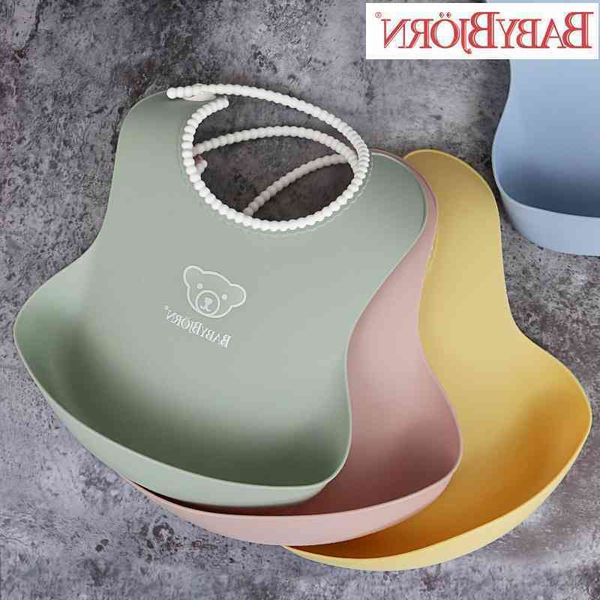 

swedish eating three-dimensional saliva bib baby waterproof pink rice bag cover