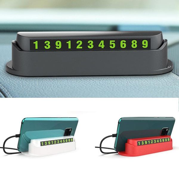 

cell phone mounts & holders car temporary parking plate luminous number holder rack dja99