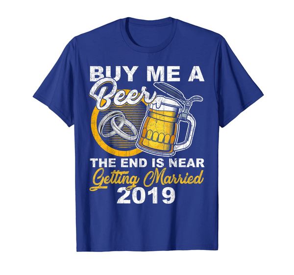 

bachelor party groom t-shirt buy me a beer the end is near, White;black
