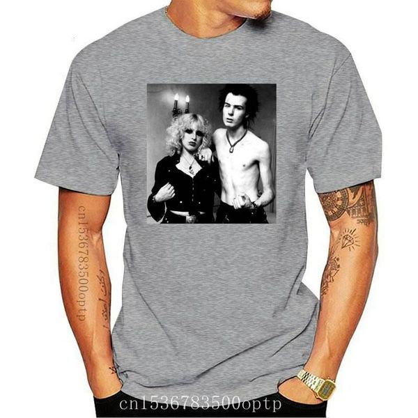 

men's t-shirts sid vicious and nancy short sleeve tee t shirt, White;black