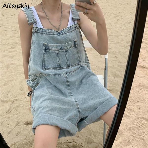 

rompers women denim casual retro holiday students harajuku fashion suspenders with pockets slim oversize feminino clothing women's jump, Black;white