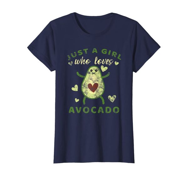 

just a girl who loves avocado t-shirt funny guacamole tee, White;black