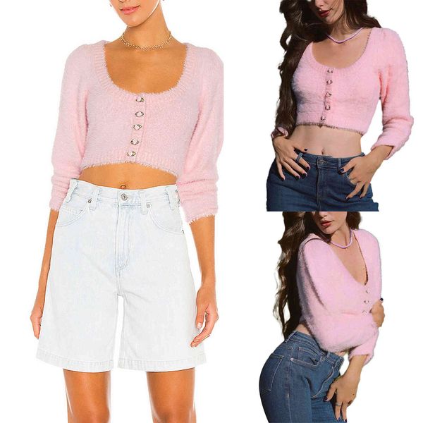 

women's sweaters hirigin soft female jacket with long sleeve, blouse flower buds solid color, round collar, simple jacket, casual cardi, White;black