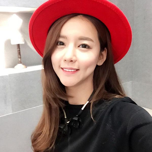 

outdoor hats wool hat vintage british wind bow flat for spring autumn winter xd88, Black;white