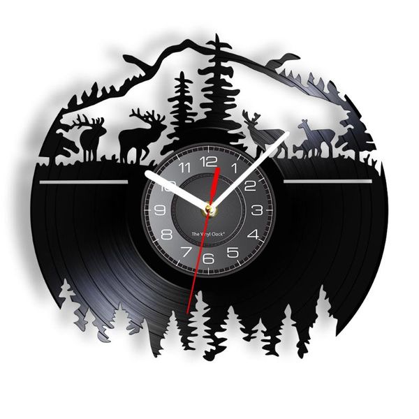 

wall clocks wildlife animals clock nursery modern design nature home decor hanging unique record quartz needle timepiece light